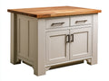 Buffet - Bois-Métal - 120 x 60 x 90 cm - Blanc cassé-Bois naturel - Style campagne