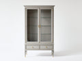 Vitrine - Bois-verre - 105 x 43 x 188 cm - Gris clair - Style classique raffiné
