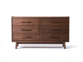 Commode - Bois - 150x45x78 cm - Brun noyer - Style rétro