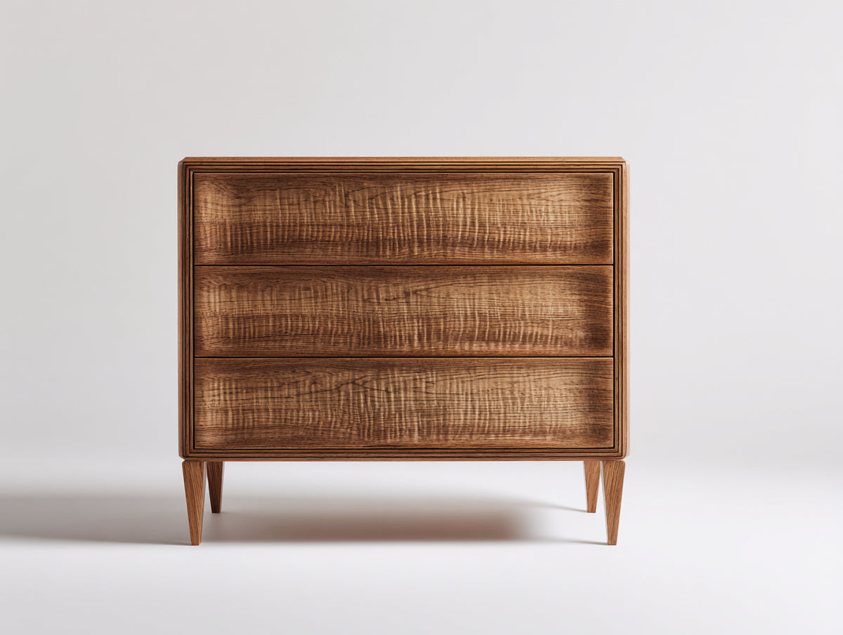 Commode - Bois - 110x42x85 cm - Brun miel - Style artisanal rétro