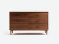Commode - Bois - 80x40x90 cm - Brun noyer - Style rétro