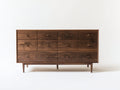 Commode - Bois - 180x45x82 cm - Brun noyer - Style milieu du siècle